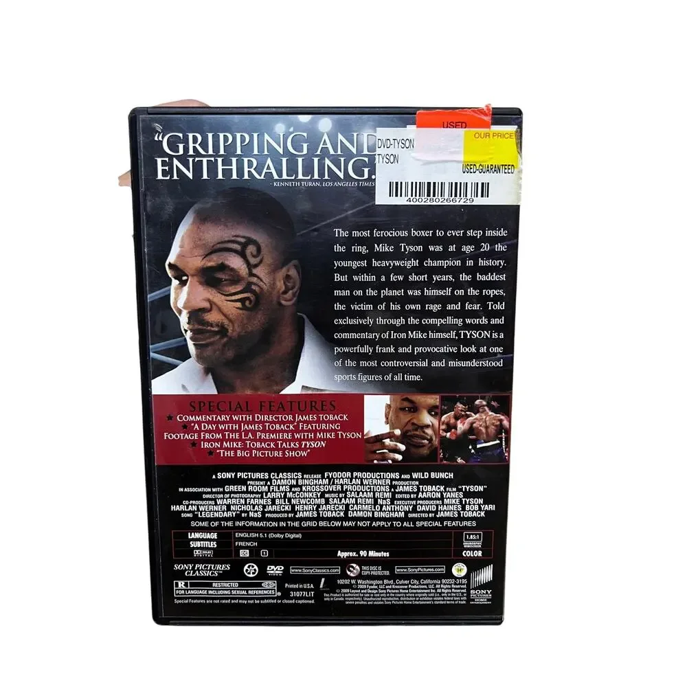 Tyson-A James Toback Film DVD Iron Mike Tyson Boxing